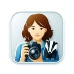 Female photographer icon 4, free to download from BarnOwl.live