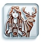 Female photographer icon 8, free to download from BarnOwl.live
